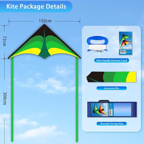Airplane Kites for Kids & Adults, Best Beach Kite for Beginners Easy to Fly Kite with Long Tail Kites for Kids Ages 8-12, Professional for Beach and Outdoor Activity in Saudi Arabia