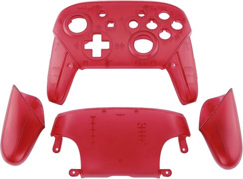 eXtremeRate Cherry Pink Faceplate Backplate Handles for Nintendo Switch Pro Controller, DIY Replacement Grip Housing Shell Cover for Nintendo Switch Pro - Controller NOT Included in Kuwait