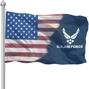 US Air Force Flag 3 * 5 Outside, USAF Airforce Flags 3x5 outdoor Double Sided With Brass Grommets, 3 Ply American Af Flag Air Force Banner With UV Fade Proof (Indigo)