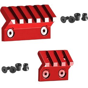 GOTICAL KeyMod 45 Degree Offset Picatinny Rail Mount for Flashlights Lasers dot Sights, 5 Slots 20mm Weaver Accessories Low Profile Adapter