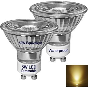5W GU10 LED Range Hood Light Bulbs,Dimmable,Warm White,Kitchen&Cooking Stove Light,Recessed Track Light,50W Equivalent,Glass Reflector,Waterproof