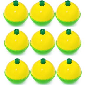 Fishing Floats Fishing Bobbers Hard ABS Snap-on Floats Push Button Round Buoy Float Bobbers Mixed Size 0.75inch/1inch/1.25inch/1.5inch/2inch
