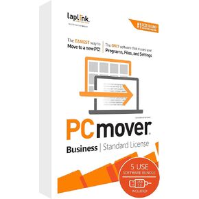 LAPLINK PCMOver Business Standard - PC إلى برنامج ترحيل الكمبيوتر - ترخيص الاستخدام الفردي - الترحيل التلقائي لأجهزة الكمبيوتر الجديدة - يتضمن كابل SuperSpeed ​​USB 3.0 اختياري