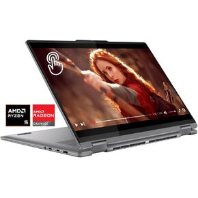 Lenovo Yoga 7 16" WUXGA 2 in 1 Touch Screen Laptop | AMD Ryzen 5 7535U | AMD Radeon 660M Graphics | 8GB RAM DDR5| 1024GB SSD | Backlit | Fingerprint | Windows 11 Home | Bundle with Stylus Pen, Grey