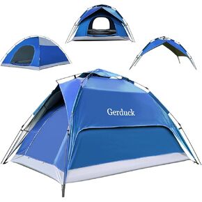 3-in-1 Instant Pop Up Camping Tent, Tents for Camping 2/4/6 Person, Waterproof UV Protection Family Tent with Easy Setup, Lightweight Portable for Outdoor Hiking, Backpacking, Beach
