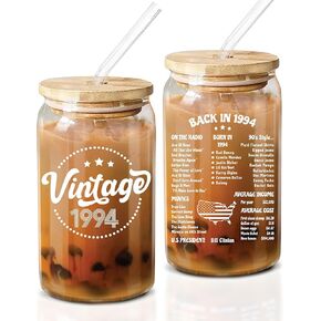 NEWELEVEN 30th Birthday Gifts For Her Women - 1995 30th Birthday Decorations For Women - 30 Year Old Gifts Idea For Women, Friends, Sister - 16 Oz Coffee Glass