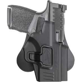 Gun Holster for Springfield Hellcat 9mm, OWB Paddle Holster, Tactical Belt Holsters, 360° Adjustable Polymer Holster, Open Carry Holster - Right Handed