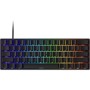 FUN60 Pro Rapid Trigger Gaming Keyboard 8k SP Magnetic Switch HE Keyboard Wired 60% Black Shine-Through (Glare Magnetic Switch)