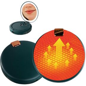 Rechargeable Hand Warmers 2 Pack with LED Lighted Makeup Mirror, 3-in-1 Charging Cable and Reusable Hand Warmers for Women, Men, Outdoor and Valentine's Day Best Gifts