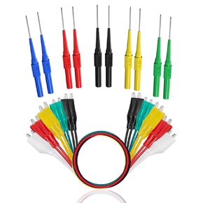 20 PCS Alligator Clips Insulated Metal, 5 Colors Crocodile Clips Electrical with Wires, Alligator Clips for Crafts, Electrical Testing, Circuit Connection, Experiment (50cm/19.68inch)