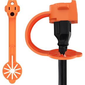 Prong Protector Outdoor Plug Cover for 120-Volt Plugs - Outside Plug Protectors for Extension Cord Cap End, 3-Prong Heater Block End Covers (20, Orange) in Saudi Arabia