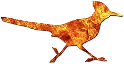 Roadrunner Bird - Vinyl Decal Sticker - 7.35" x 3.75" - Red in Saudi Arabia