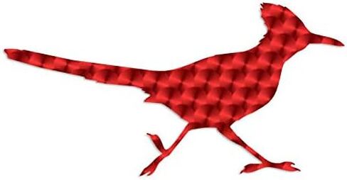 Roadrunner Bird - Vinyl Decal Sticker - 7.35" x 3.75" - Red in Saudi Arabia