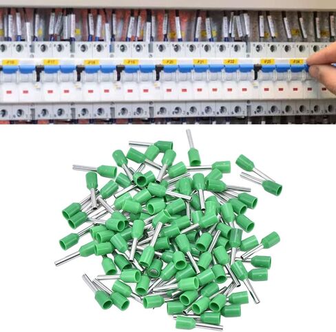 1000pcs طابق معزول فيرول المعزول 16AWG طرفية طرفية محطات تجعيد الدبوس الكهربائي الموصل 16AWG موصلات نهاية الحبل المعزول (E1512) in Saudi Arabia