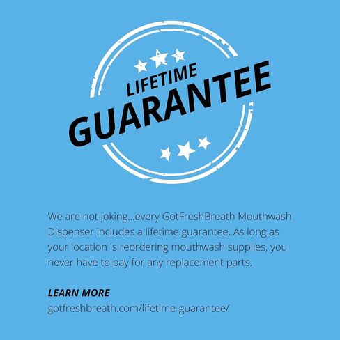 GotFreshBreath Manual Mouthwash Dispenser with Cup Holder – Standing or Wall-Mounted, Slim, Commercial or in-House Dispenser with 100 Cups & 50 Oz. Alcohol-Free Mouthwash (White)… in Saudi Arabia