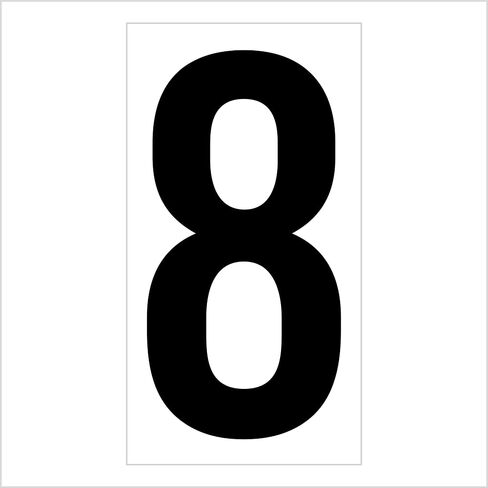 4" Number 6 Placard Stickers - 50 pack - Self-Adhesive Polyester Stickers - Meets DOT Hazmat Requirements for labeling UN Placards, vehicle DOT numbers, unit numbers, and more in Saudi Arabia