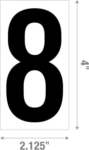 4" Number 6 Placard Stickers - 50 pack - Self-Adhesive Polyester Stickers - Meets DOT Hazmat Requirements for labeling UN Placards, vehicle DOT numbers, unit numbers, and more in Saudi Arabia