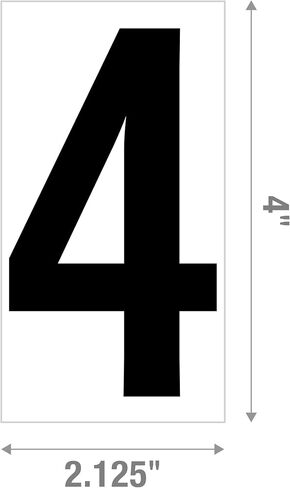 4" Number 6 Placard Stickers - 50 pack - Self-Adhesive Polyester Stickers - Meets DOT Hazmat Requirements for labeling UN Placards, vehicle DOT numbers, unit numbers, and more in Saudi Arabia