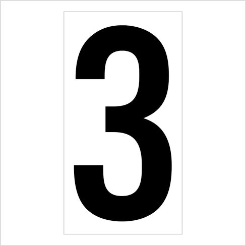 4" Number 6 Placard Stickers - 50 pack - Self-Adhesive Polyester Stickers - Meets DOT Hazmat Requirements for labeling UN Placards, vehicle DOT numbers, unit numbers, and more in Saudi Arabia