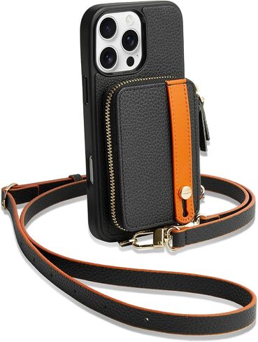 LAMEEKU for iPhone 16 Pro Max Case Wallet for Magsafe, Magnetic Card Holder Leather Crossbody Case with Phone Grip Stand for Women for iPhone 16 Pro Max 6.9'' White in Saudi Arabia