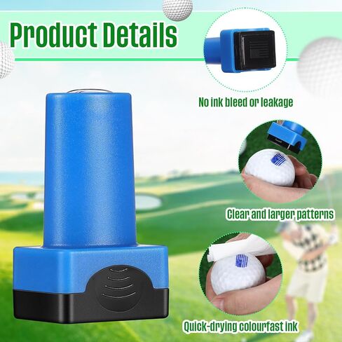 Gersoniel 2 Pack Golf Ball Stamp Self-Inking Golf Ball Stamp Markers Reusable Golf Ball Marking Tool to Identify Golf Balls for Golfer Gift Golfing Accessories(Cute) in Saudi Arabia
