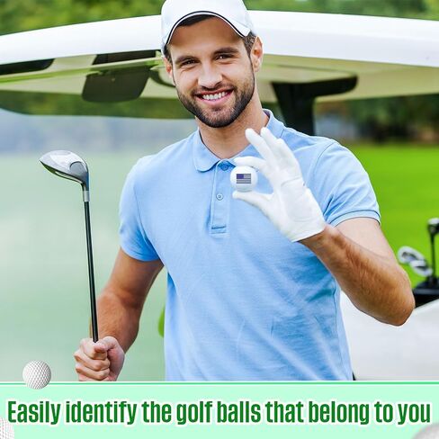 Gersoniel 2 Pack Golf Ball Stamp Self-Inking Golf Ball Stamp Markers Reusable Golf Ball Marking Tool to Identify Golf Balls for Golfer Gift Golfing Accessories(Cute) in Saudi Arabia