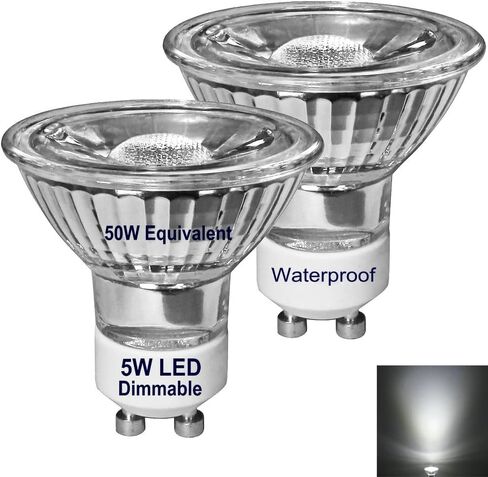 5W GU10 LED Range Hood Light Bulbs,Dimmable,Warm White,Kitchen&Cooking Stove Light,Recessed Track Light,50W Equivalent,Glass Reflector,Waterproof in Saudi Arabia