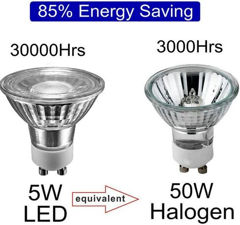 5W GU10 LED Range Hood Light Bulbs,Dimmable,Warm White,Kitchen&Cooking Stove Light,Recessed Track Light,50W Equivalent,Glass Reflector,Waterproof in Saudi Arabia