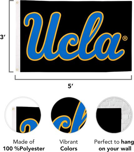 Desert Cactus UCLA Flag University of California Los Angeles Bruins Flag Banners 100% Polyester Indoor Outdoor 3x5 feet Flags (Style 1) in Saudi Arabia