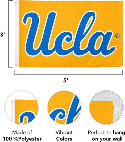 Desert Cactus UCLA Flag University of California Los Angeles Bruins Flag Banners 100% Polyester Indoor Outdoor 3x5 feet Flags (Style 1) in Saudi Arabia