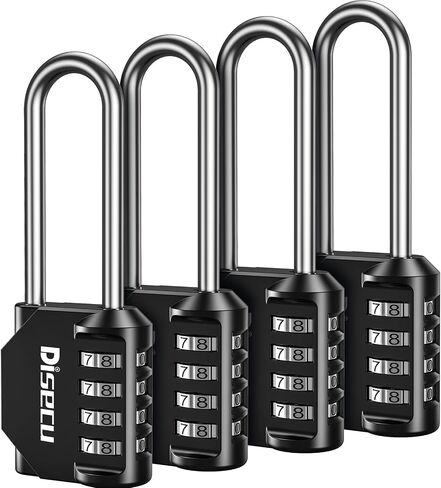 2 Pack disecu 2.6 Inch Long Shackle Combination Lock, 4 Digit Outdoor Waterproof Padlock for School Locker, Gym Locker, Storage Unit, Gate, Fence, Toolbox (Pink) in Saudi Arabia