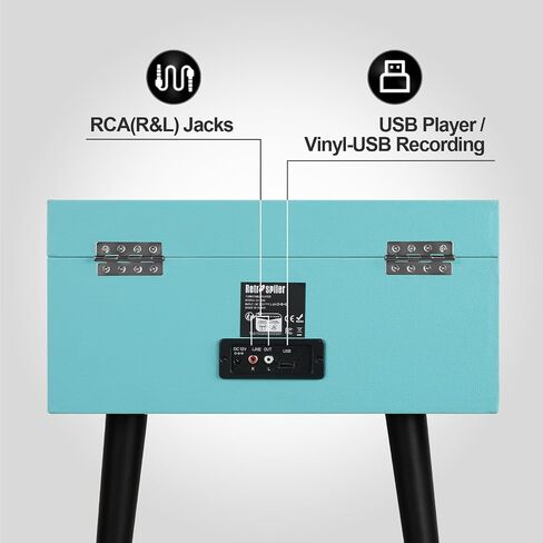 لاعب سجل ثلاثي السرعة ، دوار بلوتوث مع مكبرات صوت مدمجة وأرجل قابلة للفصل ، تشغيل USB ومسجل الفينيل-USB ، الشوفان in Saudi Arabia