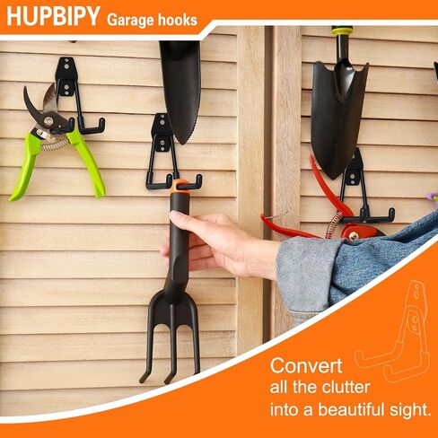 Heavy Duty Garage Hooks 6 Pack, 2.8 inch Small U Shaped Hanger, Wall Mounted Storage System, Power and Garden Tool Organizer, for Hanging Ladders, Hose, Bulk Items and More in Saudi Arabia