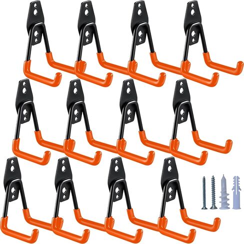 Heavy Duty Garage Hooks 6 Pack, 2.8 inch Small U Shaped Hanger, Wall Mounted Storage System, Power and Garden Tool Organizer, for Hanging Ladders, Hose, Bulk Items and More in Saudi Arabia