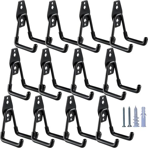 Heavy Duty Garage Hooks 6 Pack, 2.8 inch Small U Shaped Hanger, Wall Mounted Storage System, Power and Garden Tool Organizer, for Hanging Ladders, Hose, Bulk Items and More in Saudi Arabia