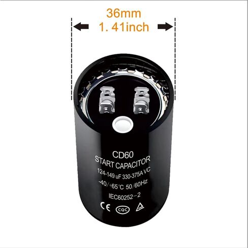 216-260 uf/MFD CD60 Round Start Capacitor ±20% 50/60 Hz 330-375 VAC Round Motor Well Pump Start Capacitor (216-260 uf/MFD, 1) in Saudi Arabia