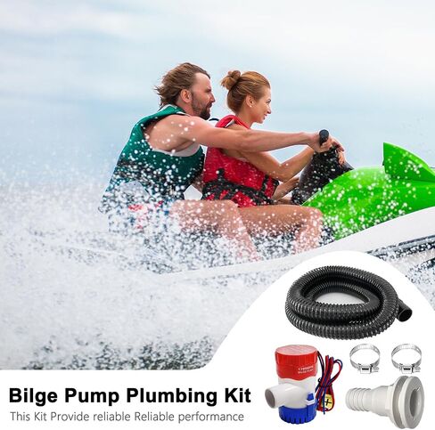 1-1/8 Inch Dia Outlet Bilge Pump, Automatic Submersible Bilge Water Pump for Boats, 12v 1100GPH Built-in Auto Float Switch in Saudi Arabia