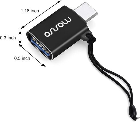 MOSISO USB C to USB Adapter 3 Pack, USB Type-C to USB Connector, Thunderbolt 3 to USB 3.0 Converter OTG Compatible with MacBook Pro 2024-2016/Air 2024-2018/Laptop/Tablet/Type-C Devices, Silver in Saudi Arabia