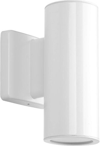 Progress Lighting P563000-030-30K Cylinders Collection 3" LED Modern Outdoor Small Up/Down Wall Lantern Light, 4-1/2 Inch Diameter, White in Saudi Arabia