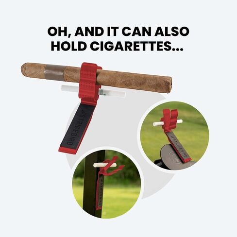 Stripebird Magnetic Golf Cigar Holder - Durable Aluminum Alloy with Neodymium Magnets - Magnetically Attached to Golf Cart, Irons, Push Cart & Hub Mount - Easy Clamp Design & Cigar Clip in Saudi Arabia