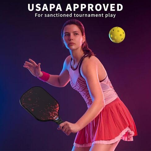 Pickleball Paddles Set of 2,Pickleball Paddle Made with Fiberglass and Honeycomb Polypropylene - Includes 2 Paddles, 4 Balls, and Pickleball Bag in Saudi Arabia