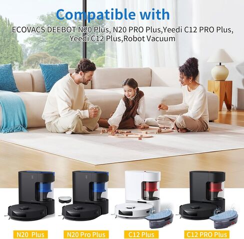 21 حزمة T30S Presace Parts فقط لـ ECOVACS DEEBOT T30S ، T30S AI ، T30S PRO ، T30S CARE ROBOT Accessories Kit ، فرشاة واحدة على شكل حرف V ، 4 مرشحات HEPA ، 4 منصات MOP ، 6 فرشاة جانبية ، 6 أكياس غبار in Kuwait