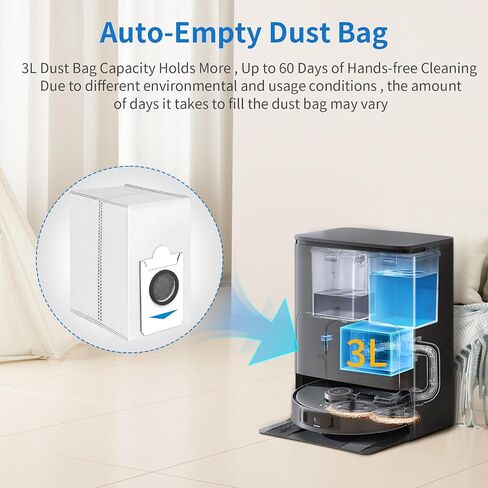 21 Pack T30S Replacement Parts Only for ECOVACS DEEBOT T30S, T30S AI, T30S Pro, T30S Care Robot Vacuum Accessories Kit, 1 V-shaped Brush, 4 Hepa Filters, 4 Mop Pads, 6 Side Brush, 6 Dust Bags in Saudi Arabia