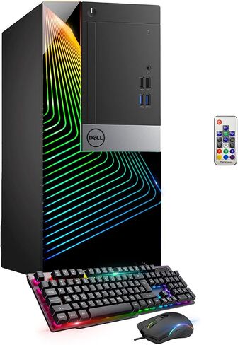 Dell OptiPlex Gaming Tower RGB Lights Computer Intel Core i5 8500 8th Gen Processor Up to 4.10GHz - GeForce GTX 1050 Ti 4GB - 16 GB RAM 1TB M.2 NVME - Windows 11 Pro - WiFi - Bluetooth (Renewed) in Saudi Arabia