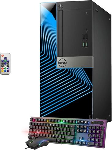Dell OptiPlex Gaming Tower RGB Lights Computer Intel Core i5 8500 8th Gen Processor Up to 4.10GHz - GeForce GTX 1050 Ti 4GB - 16 GB RAM 1TB M.2 NVME - Windows 11 Pro - WiFi - Bluetooth (Renewed) in Saudi Arabia