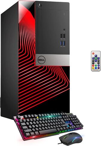 Dell OptiPlex Gaming Tower RGB Lights Computer Intel Core i5 8500 8th Gen Processor Up to 4.10GHz - GeForce GTX 1050 Ti 4GB - 16 GB RAM 1TB M.2 NVME - Windows 11 Pro - WiFi - Bluetooth (Renewed) in Saudi Arabia