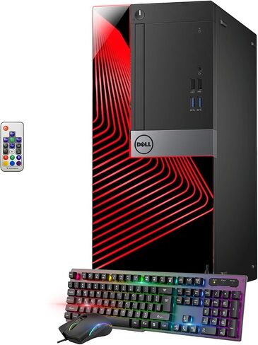 Dell OptiPlex Gaming Tower RGB Lights Computer Intel Core i5 8500 8th Gen Processor Up to 4.10GHz - GeForce GTX 1050 Ti 4GB - 16 GB RAM 1TB M.2 NVME - Windows 11 Pro - WiFi - Bluetooth (Renewed) in Saudi Arabia