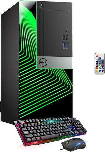 Dell OptiPlex Gaming Tower RGB Lights Computer Intel Core i5 8500 8th Gen Processor Up to 4.10GHz - GeForce GTX 1050 Ti 4GB - 16 GB RAM 1TB M.2 NVME - Windows 11 Pro - WiFi - Bluetooth (Renewed) in Saudi Arabia
