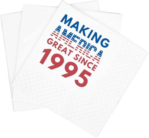 SharkBliss Funny 80th Birthday Cocktail Napkins, 100 Pack Making Great Since 1945 Disposable Beverage Paper Cocktail Napkins for His Her Eighty 80th Birthday Party 2-Ply, 5x5" (1945) in Saudi Arabia