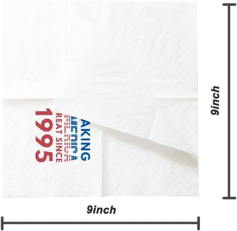 SharkBliss Funny 80th Birthday Cocktail Napkins, 100 Pack Making Great Since 1945 Disposable Beverage Paper Cocktail Napkins for His Her Eighty 80th Birthday Party 2-Ply, 5x5" (1945) in Saudi Arabia